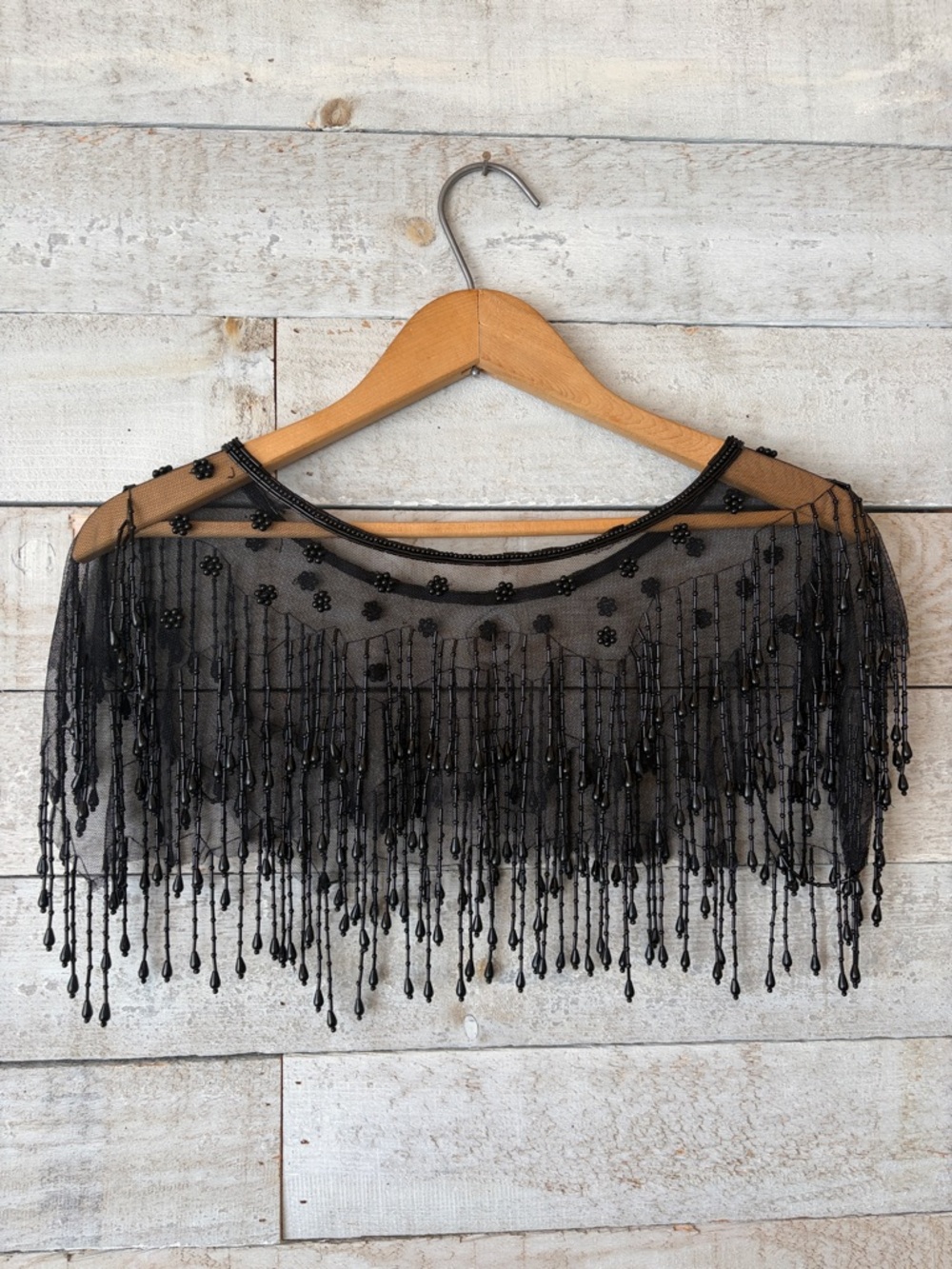 1920s Gatsby style sequin beaded evening capelet Shoulder cover / overlay - Picture 3 of 8